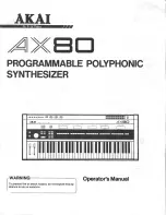 Preview for 1 page of Akai AX80 Operator'S Manual