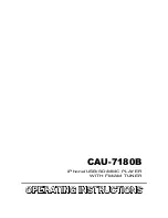 Preview for 1 page of Akai CAU-7180B Operating Instructions Manual