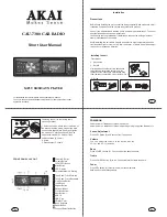 Akai CAU-7380 Short User Manual preview