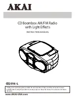 Preview for 1 page of Akai CE2016-L Instruction Manual