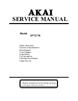 Preview for 1 page of Akai CFT2716 Service Manual