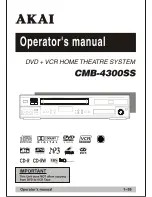 Preview for 1 page of Akai CMB-4300SS Operator'S Manual