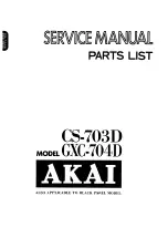 Akai CS-703D Service Manual preview