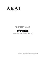 Предварительный просмотр 16 страницы Akai CT-2107ASF Operation Manual