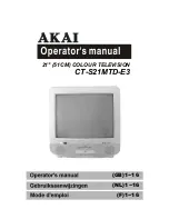 Akai CT-S21MTD-E3 Operator'S Manual preview