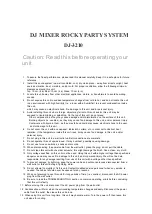 Preview for 1 page of Akai DJ-3210 User Manual