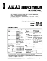 Akai DX-59 Service Manual предпросмотр