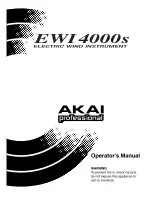 Akai Ewi4000s Operator'S Manual предпросмотр