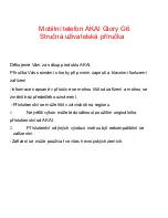 Предварительный просмотр 22 страницы Akai Glory G6 Quick User Manual