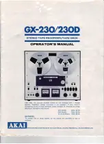 Akai GX-230 Operator'S Manual preview