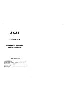 Предварительный просмотр 14 страницы Akai GX-52 Service Manual