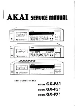 Предварительный просмотр 1 страницы Akai GX-F31 Service Manual