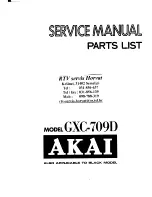 Предварительный просмотр 1 страницы Akai GXC-709D Service Manual And Parts List