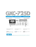 Akai GXC-725D User'S And Operator'S Manual preview