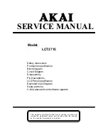 Preview for 2 page of Akai LC27HAB Service Manual