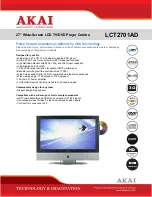 Akai LCT2701AD Specification Sheet preview