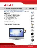 Akai LCT2721AD Specification Sheet preview