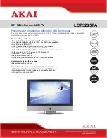 Akai LCT3285TA Specification Sheet preview