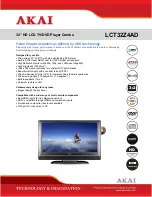 Akai LCT32Z4AD Specification Sheet preview