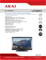 Preview for 1 page of Akai LCT32Z5TA Specification Sheet