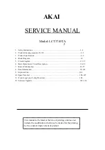 Предварительный просмотр 2 страницы Akai LCT3785TAJ Service Manual