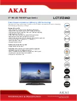 Akai LCT37Z4AD Specification Sheet preview