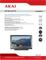 Preview for 1 page of Akai LCT40Z5TA Specification Sheet