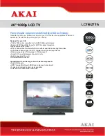 Akai LCT40Z7TA Specification Sheet preview