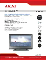 Preview for 1 page of Akai LCT42Z7TA Specifications