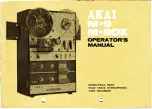 Preview for 1 page of Akai M-9 Operator'S Manual