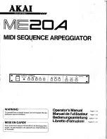 Предварительный просмотр 1 страницы Akai ME20A Operator'S Manual