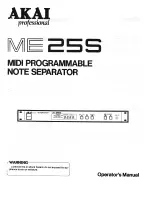 Предварительный просмотр 1 страницы Akai ME25S Operator'S Manual