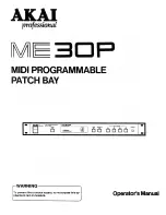 Akai ME30P Operator'S Manual preview