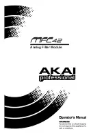 Preview for 1 page of Akai MFC42 Operator'S Manual