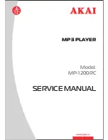 Akai MP-1200RC Service Manual preview