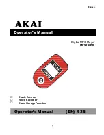 Preview for 1 page of Akai MP5956RD Operator'S Manual