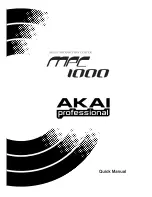 Предварительный просмотр 1 страницы Akai MPC 1000 Quick Manual