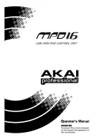 Предварительный просмотр 1 страницы Akai MPD16 Operator'S Manual