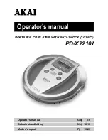 Akai PD-X2210I Operator'S Manual preview