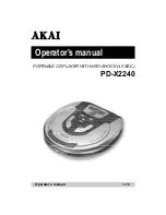 Preview for 1 page of Akai PD-X2240 Operator'S Manual