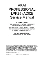 Akai Professional LPK25 Service Manual preview