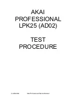 Preview for 7 page of Akai Professional LPK25 Service Manual