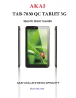 Akai TAB-7830 QC TABLET 3G Quick Start Manual preview