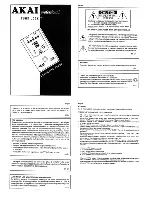 Preview for 1 page of Akai Tune Lock T1 User Manual