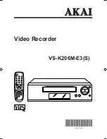 Предварительный просмотр 1 страницы Akai VS-K206M-E3 Operator'S Manual