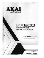 Akai VX600 Operator'S Manual preview