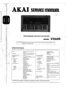 Preview for 1 page of Akai VX600 Service Manual