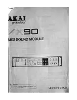 Preview for 1 page of Akai VX90 Operator'S Manual