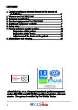 Preview for 4 page of Akces-Med DALMATIAN Use And Maintenance Instruction