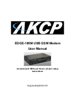 Предварительный просмотр 1 страницы AKCP EDGE-180M User Manual